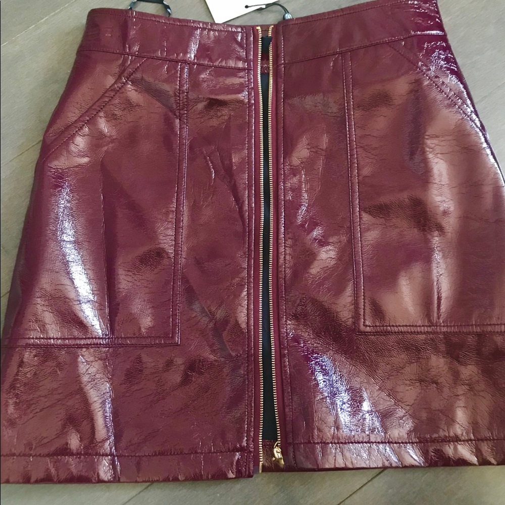 Missguided faux leather zip up skirt BNWT